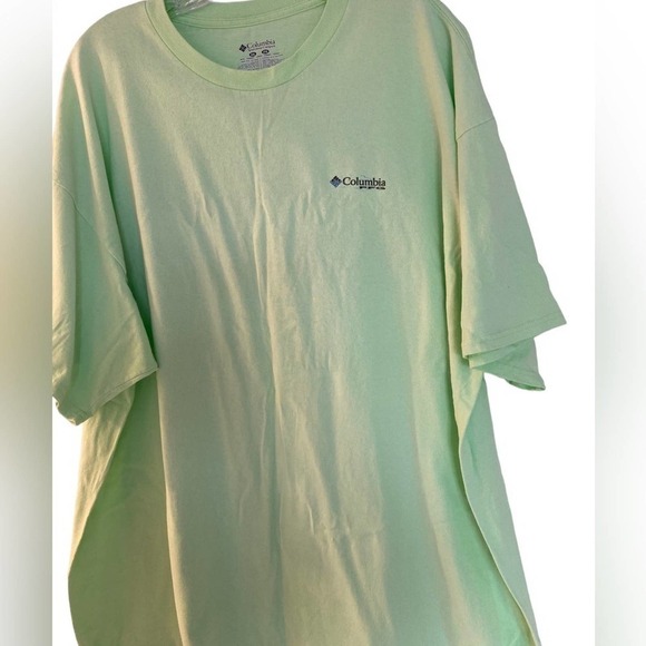 Mens shirt Columbia lime green fishing pic back short sleeve PFG tee shirt. XXL - Picture 7 of 9